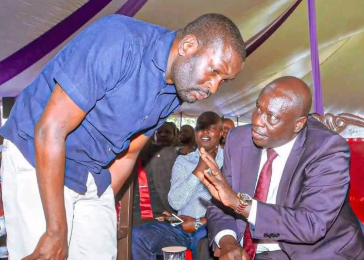 File image of Edwin Sifuna and Rigathi Gachagua