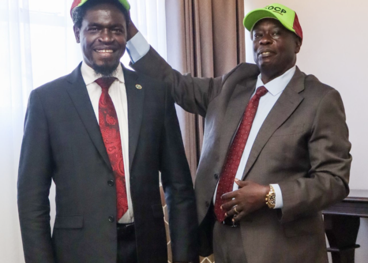 Former DP Rigathi Gachagua welcoming Nelson Havi to DCP Party.